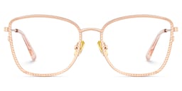 Ronan Rectangle Rose Gold Glasses0