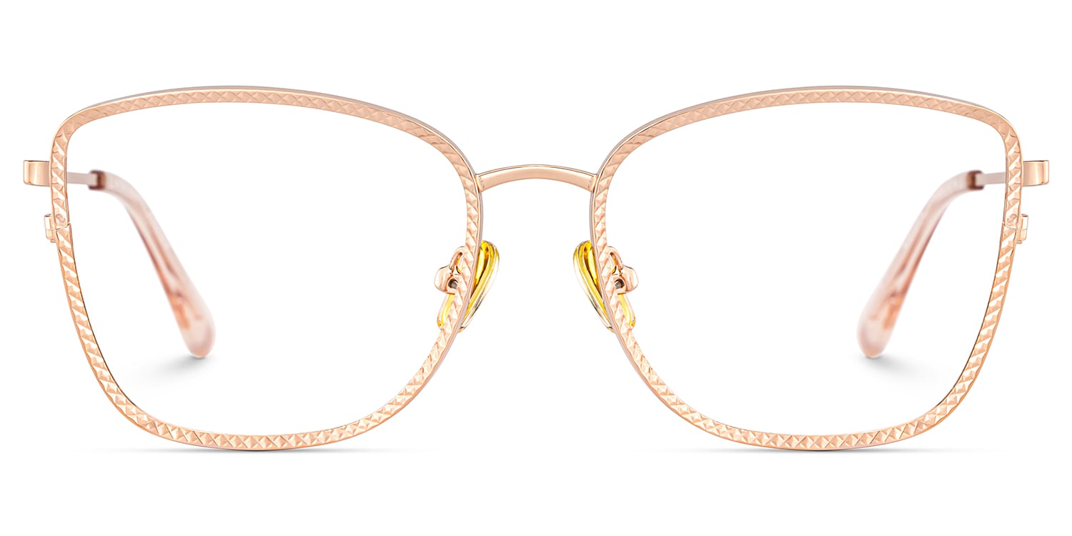 Ronan Rectangle Rose Gold Glasses