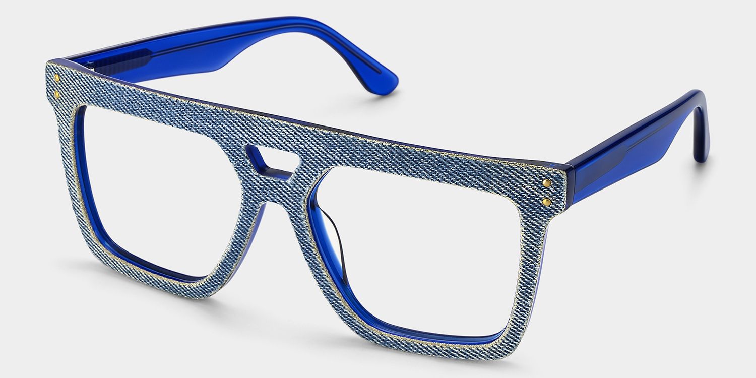 Rubin Denim Glasses, Blue Jean Frame Eyeglasses4