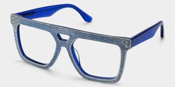 Rubin Denim Blue Square Glasses4