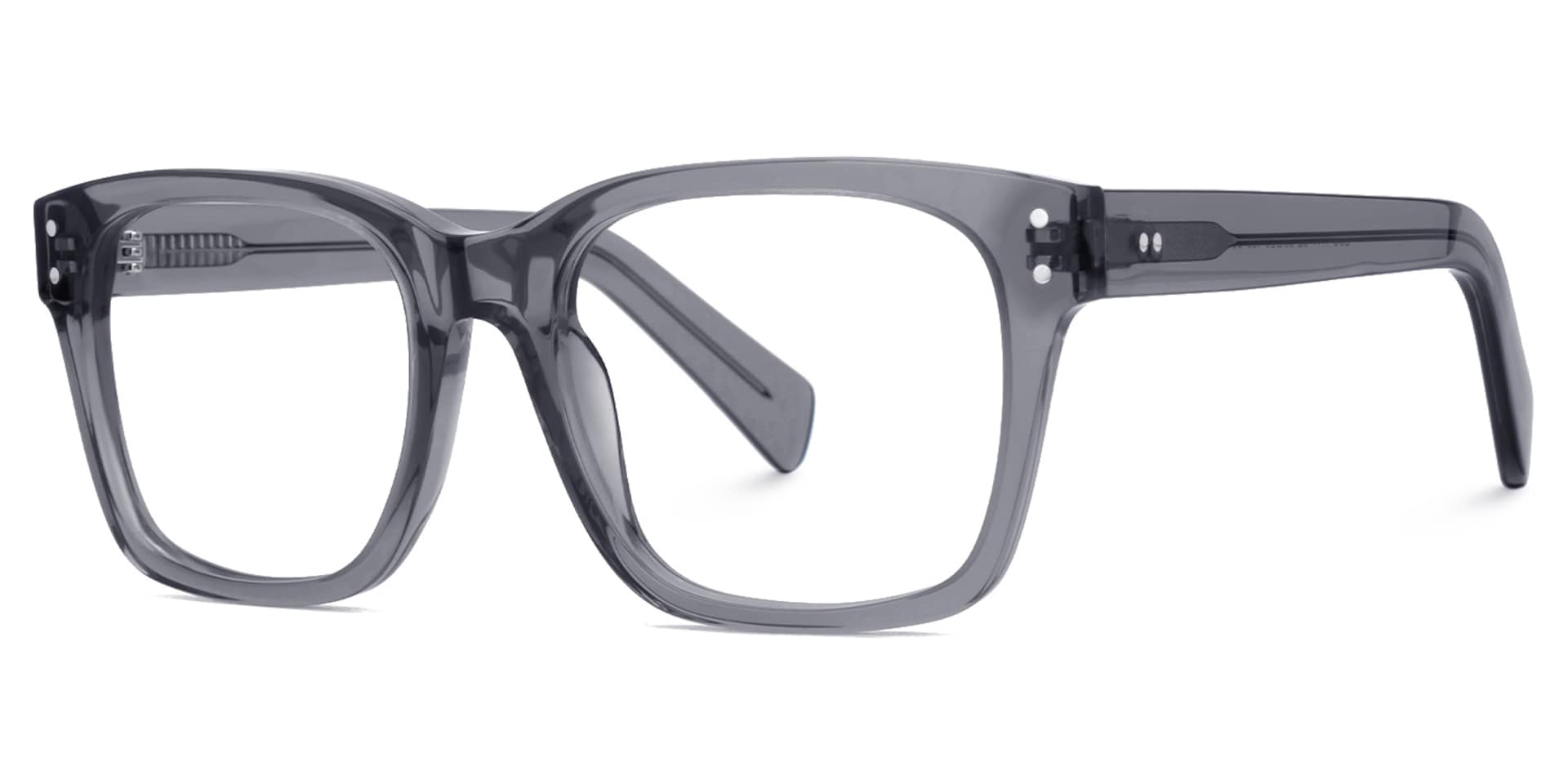 Fussell Square Gray Full-Frame Glasses | Zeelool1