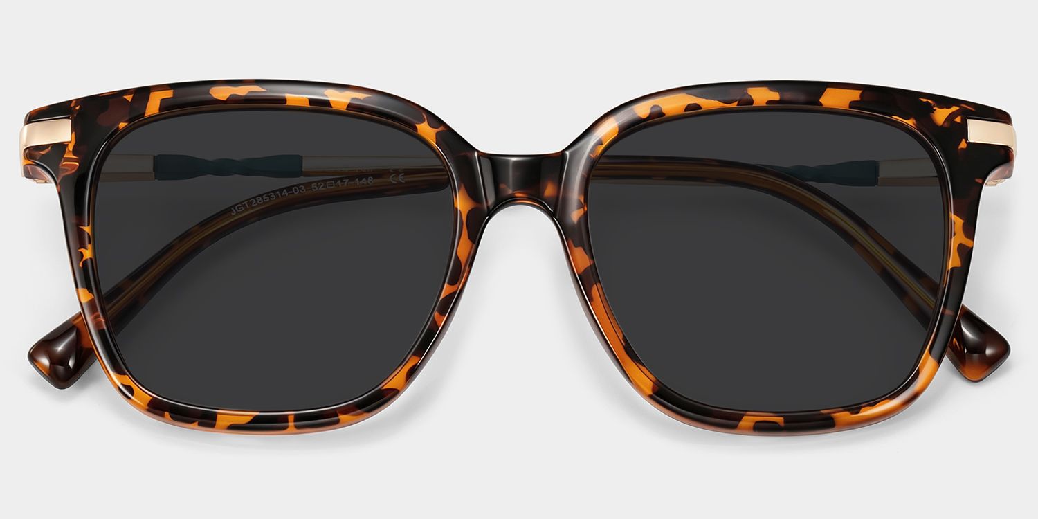 Jacqui Rectangle Style Tortoise Frame Sunglasses | ZEELOOL