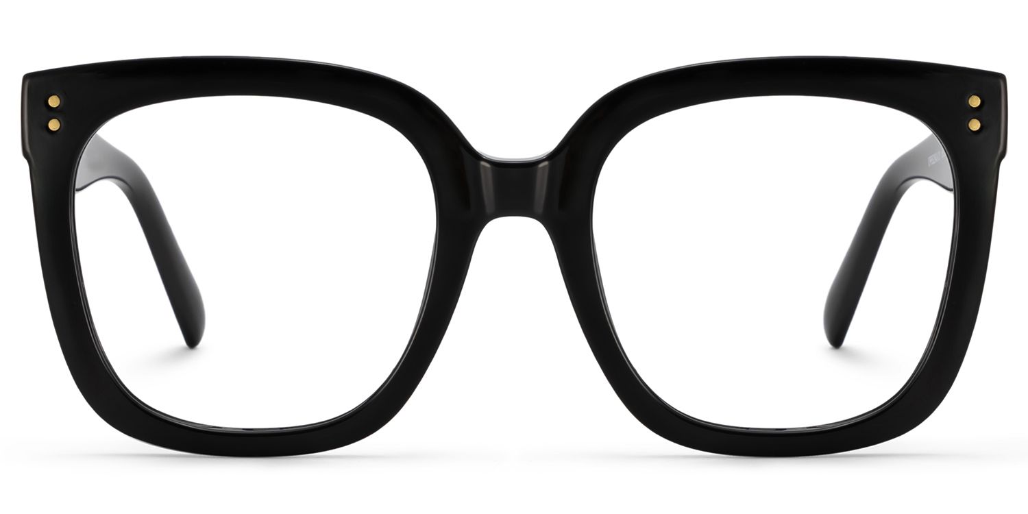 Ebony Square Black Glasses and Eyeglasses