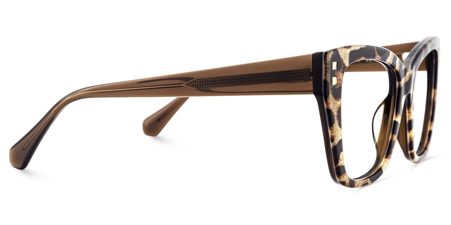 Tessia Leopard Square Glasses Women's Glasses | Zeelool5