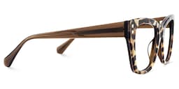 Tessia Square Brown Leopard Glasses5