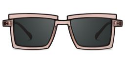 Zephyr Rectangle Brown Glasses0