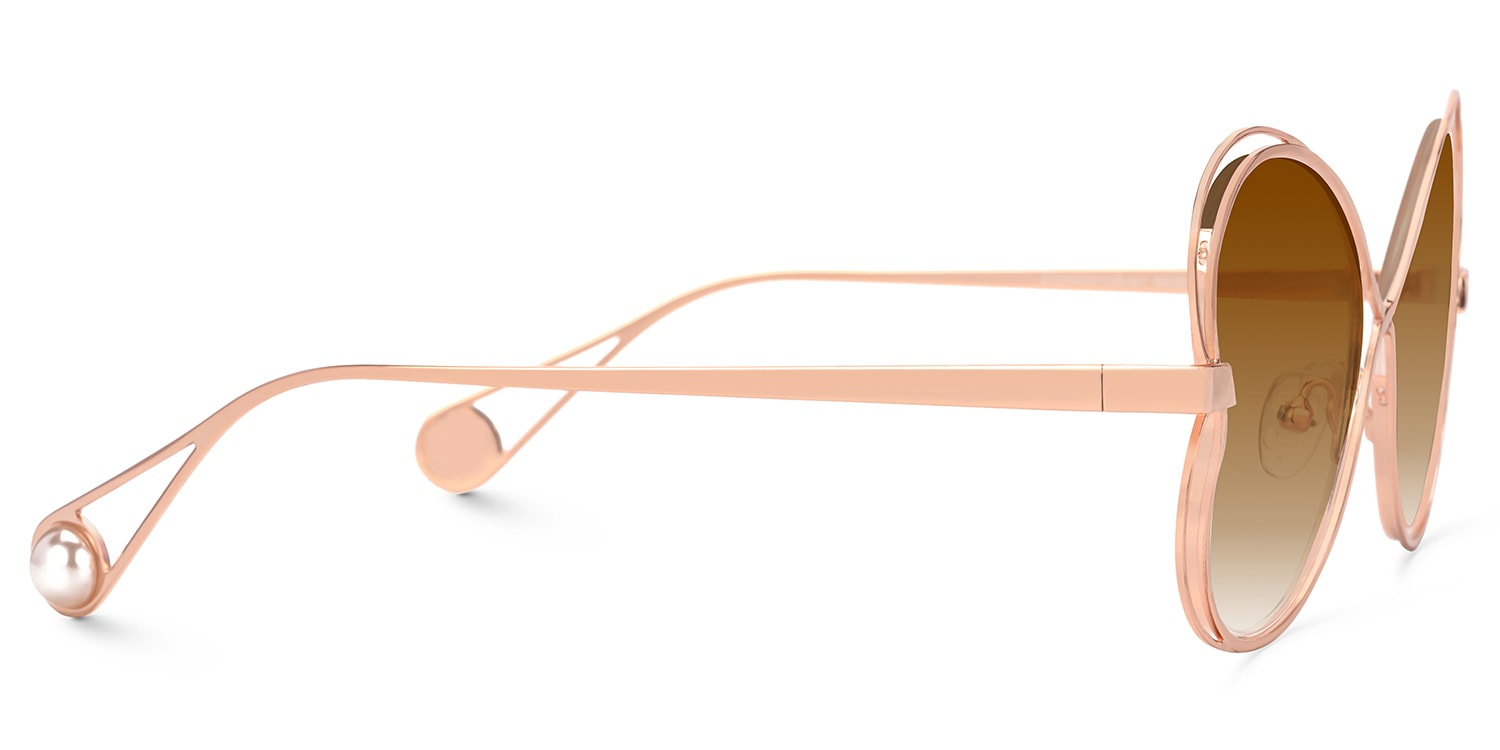 Clemons Geometric Brown Sunglasses2