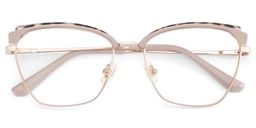 Phoebe Browline Khaki Glasses2