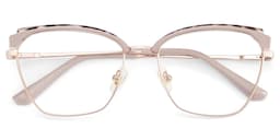 Phoebe Browline Khaki Glasses2