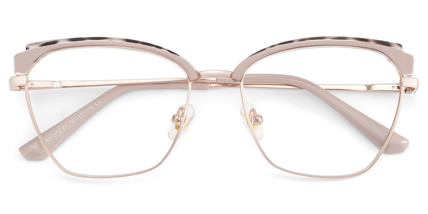 Phoebe Browline Khaki Glasses2