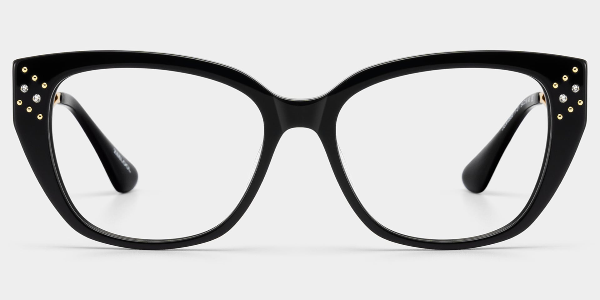 Alma Butterfly Black Glitter Eyeglasses | ZEELOOL2