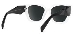 Sileidy Black-White Rectangle Sunglasses3