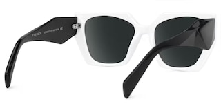 Sileidy Geometric Black-White Glasses3