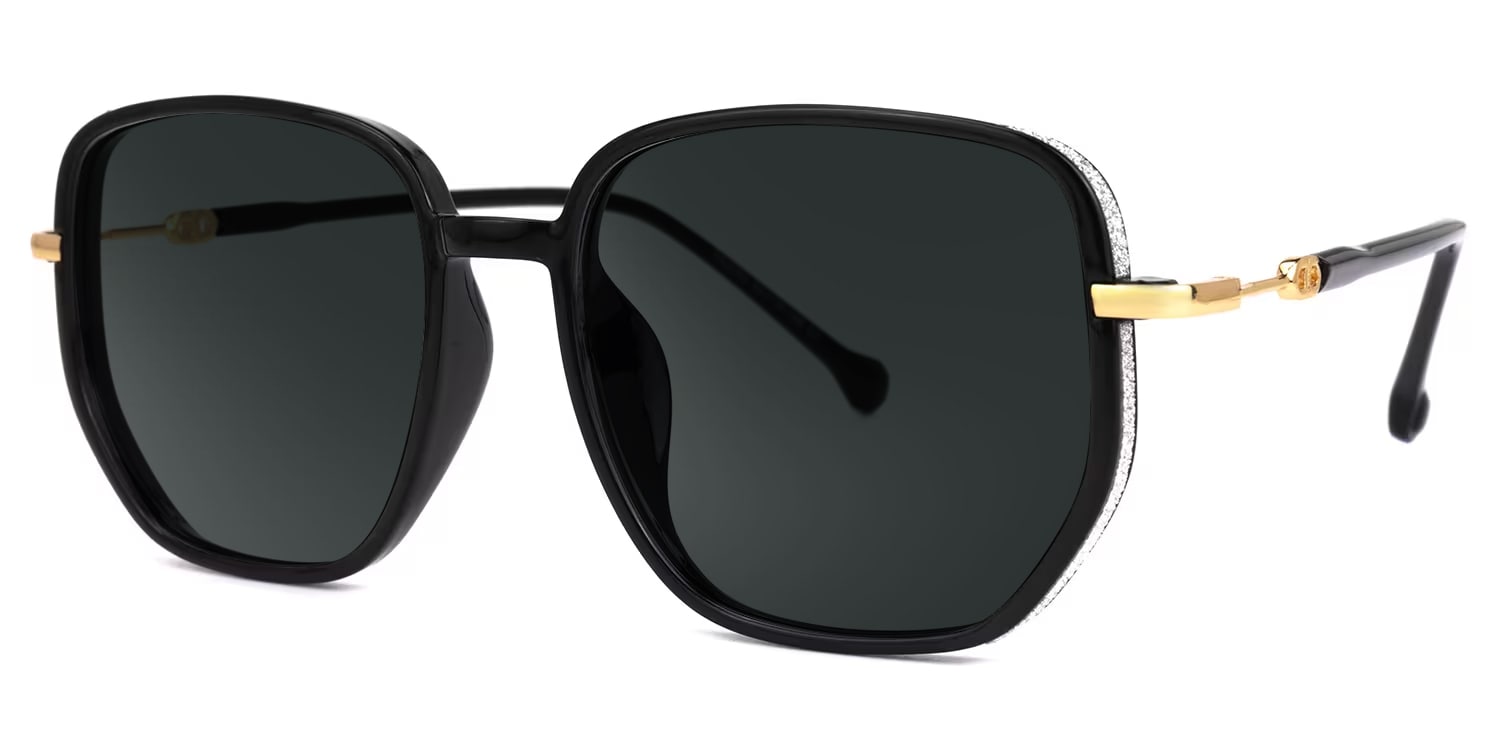 Joana Geometric Black Glasses