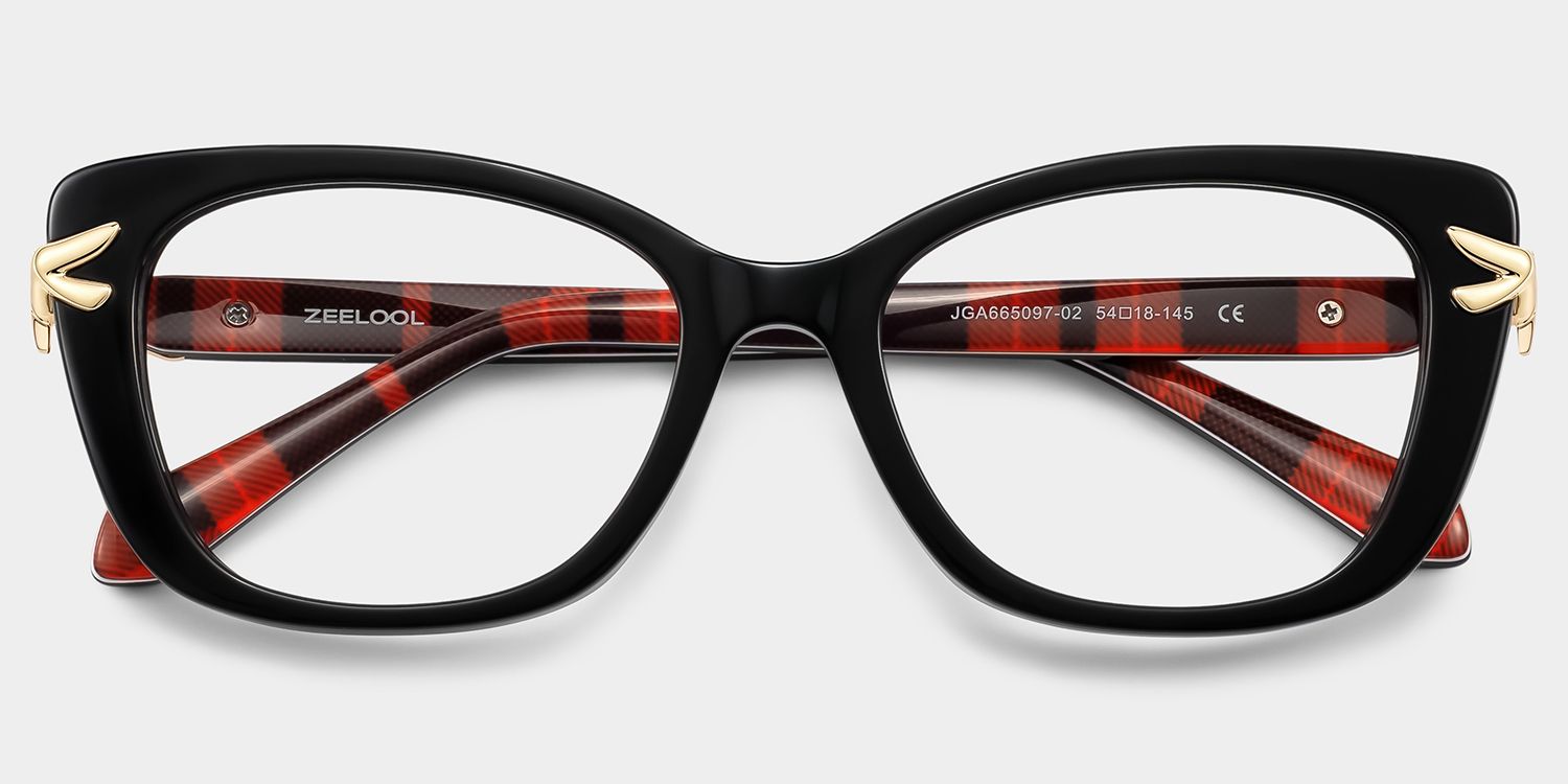Isolde Black Cat-Eye Glasses | ZEELOOL2
