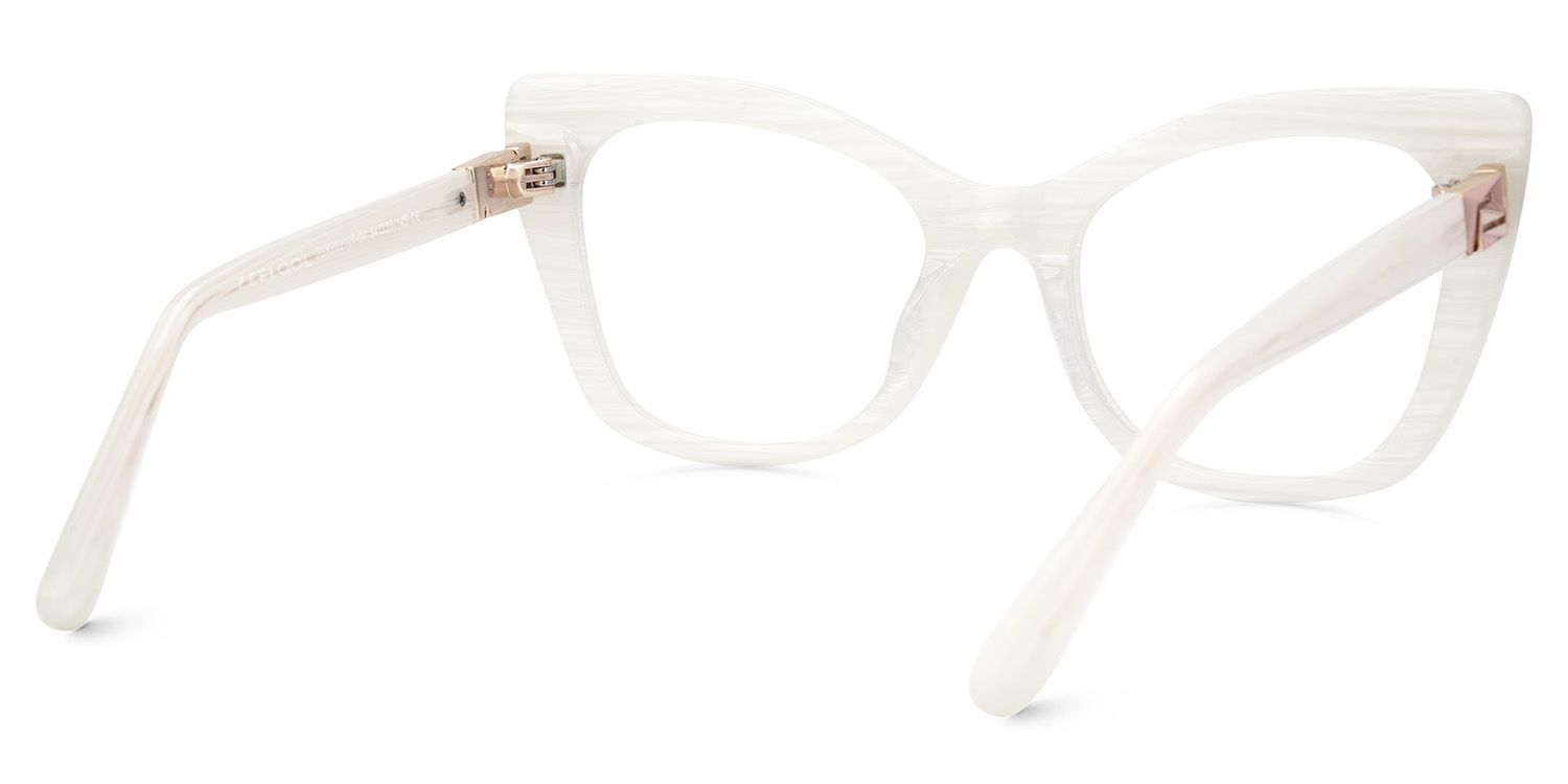 Vela Cateye White Designer Glasses on Sale | Zeelool3