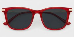 Selena Rectangle Red Glasses1