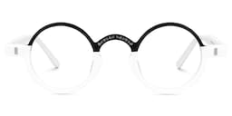 Lumy Round White Glasses0
