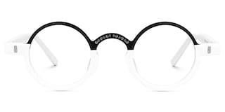 Lumy Round White Glasses0