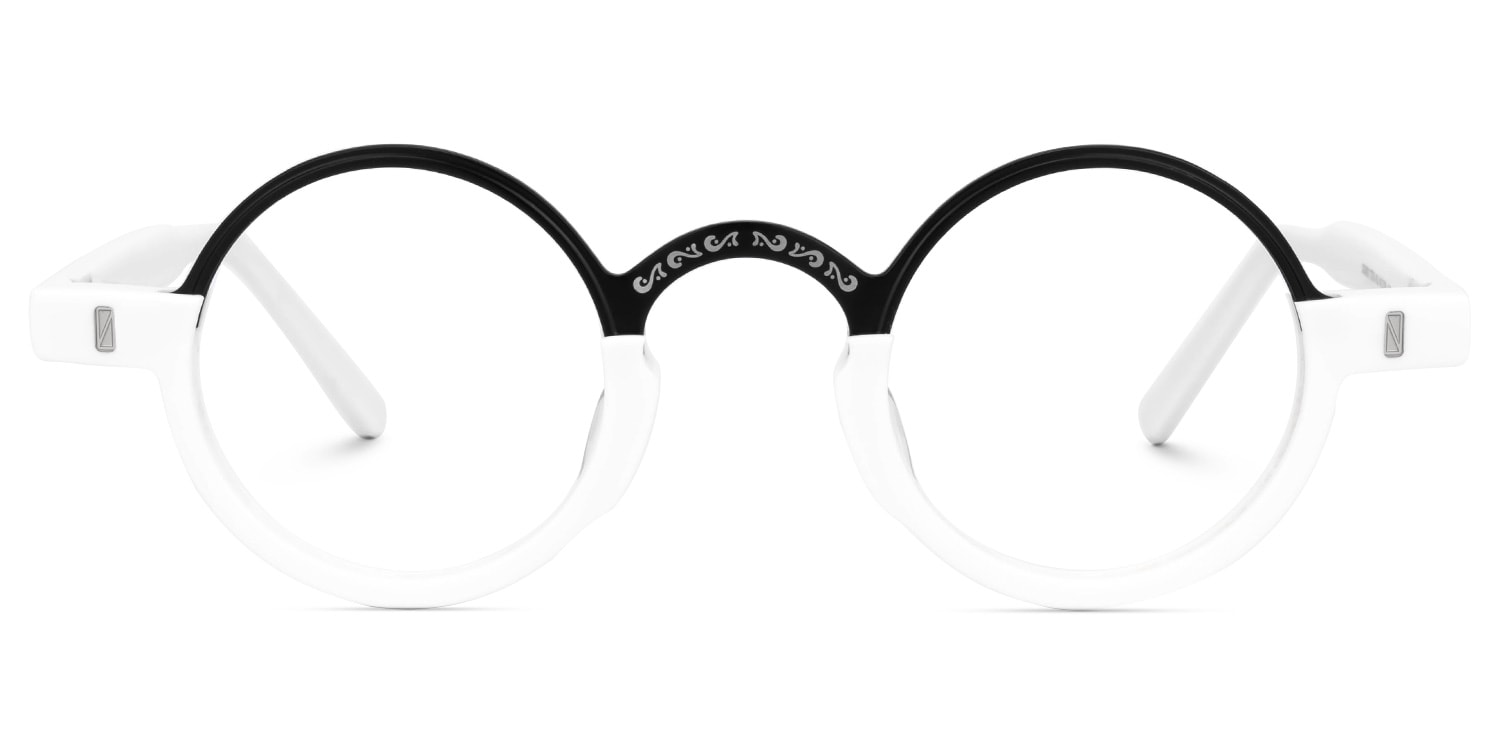 Lumy Round White Glasses0