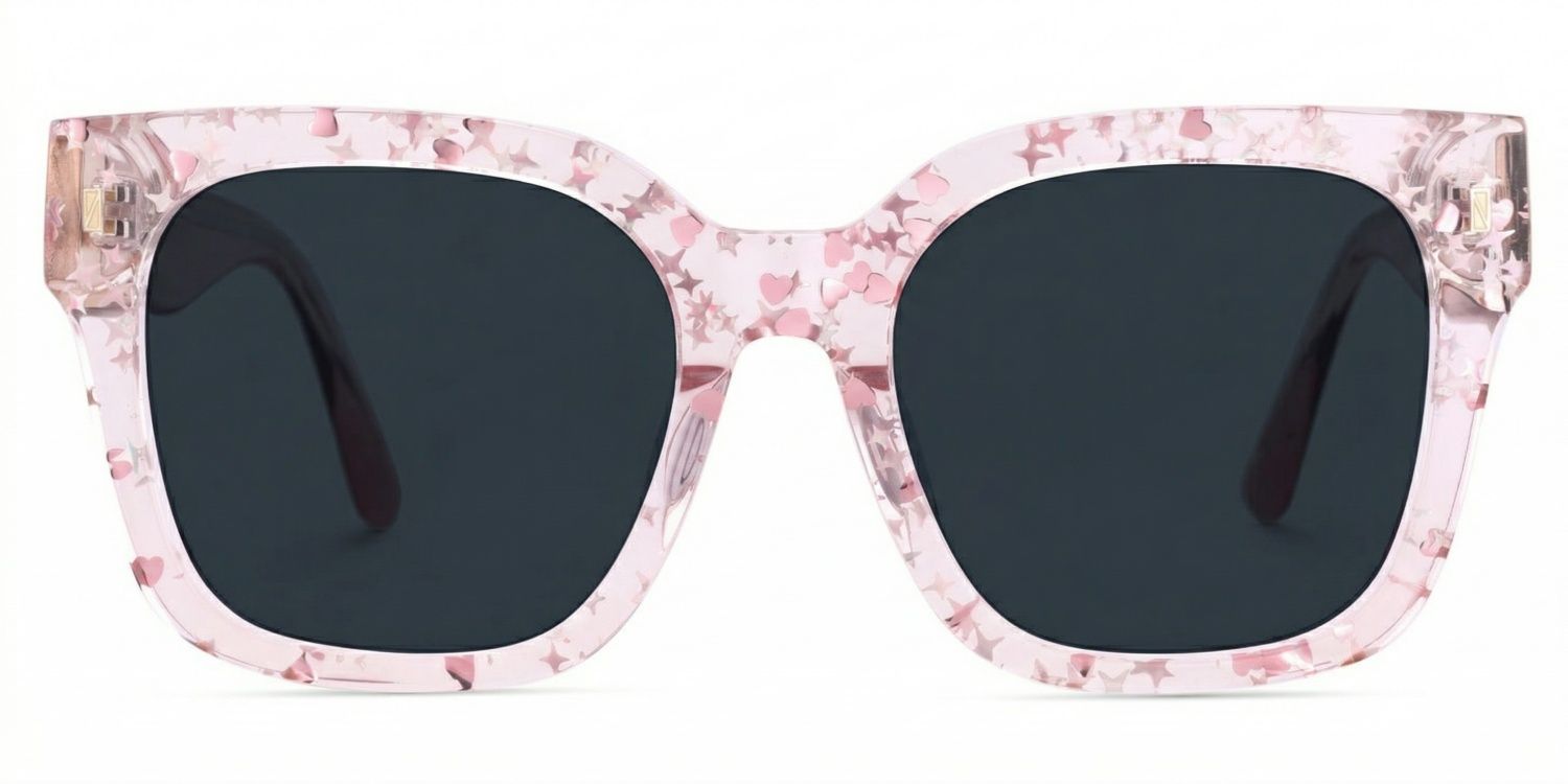 Scicluna Pink Square Polarized Sunglasses for Driving | ZEELOOL