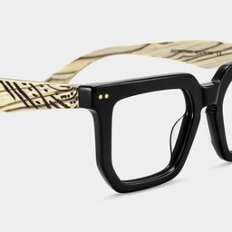 Shontay Black Square Glasses5