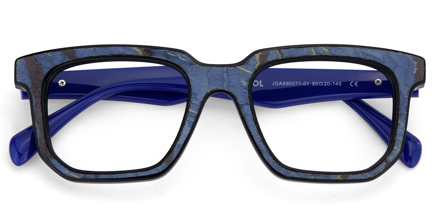 Matte Blue Eyeglasses Frames2
