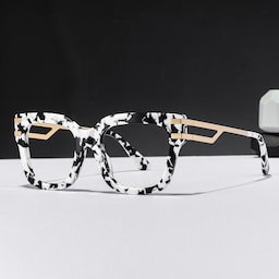 Lidia Square Cow Print Glasses0