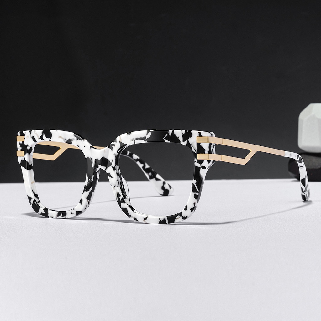 Lidia Square Cow Print Glasses