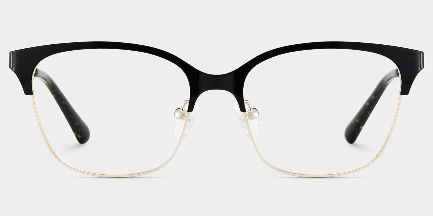 Vera Browline Black Gold Glasses