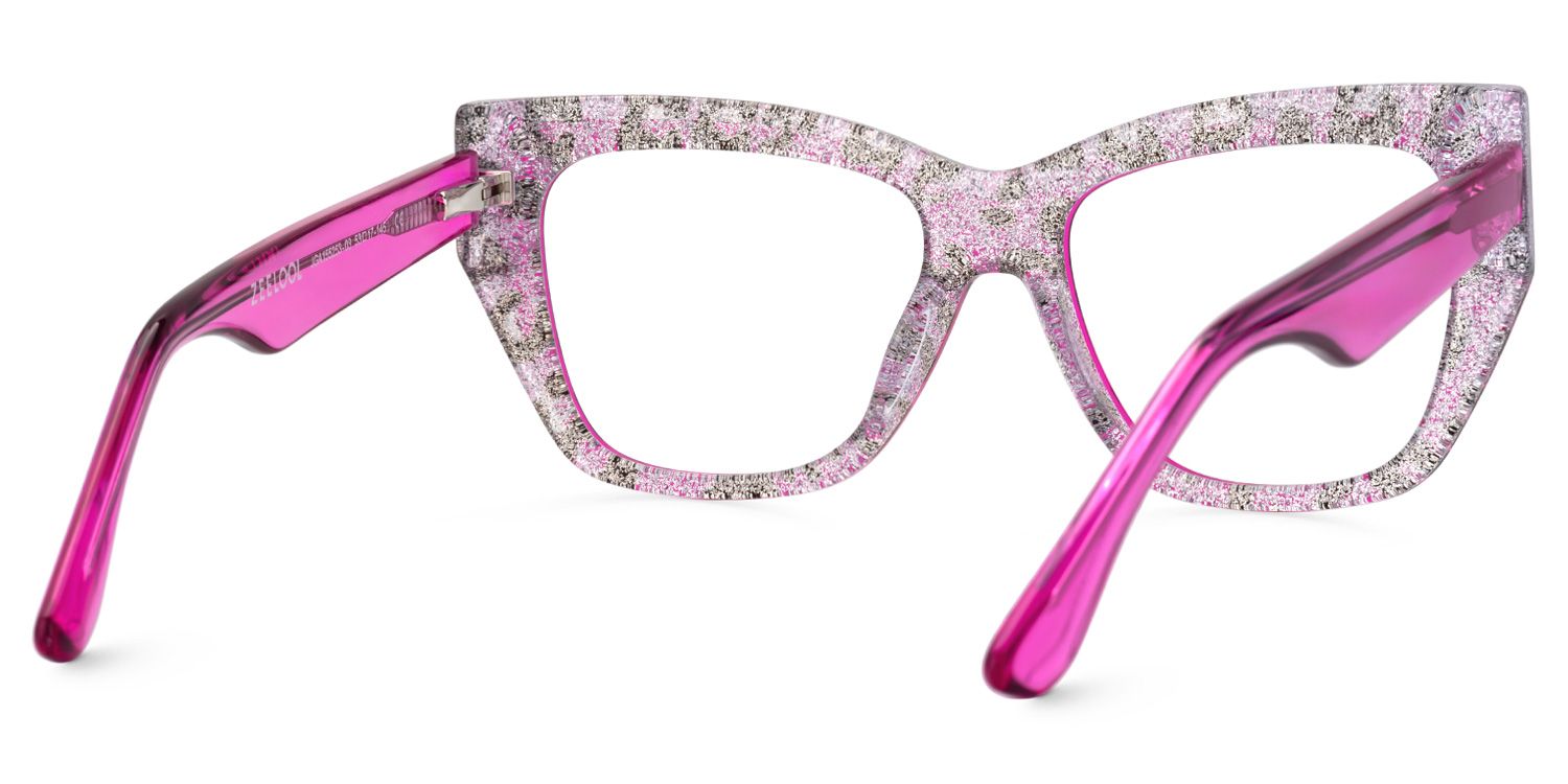 Thurman Purple Tortoise Eyeglasses with Butterfly Design4