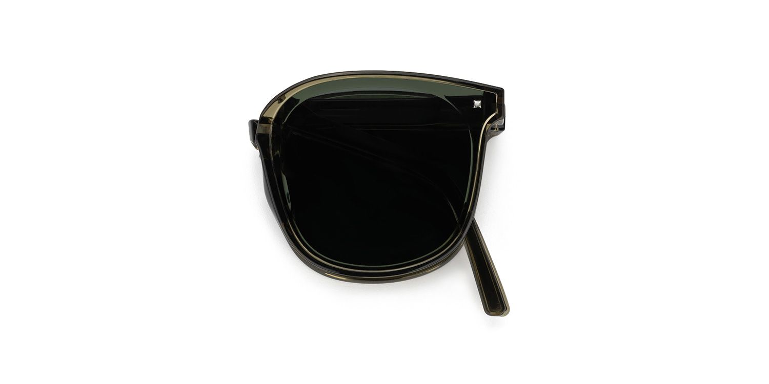 Sulaika Green Square Polarized Sunglasses for Driving | ZEELOOL1