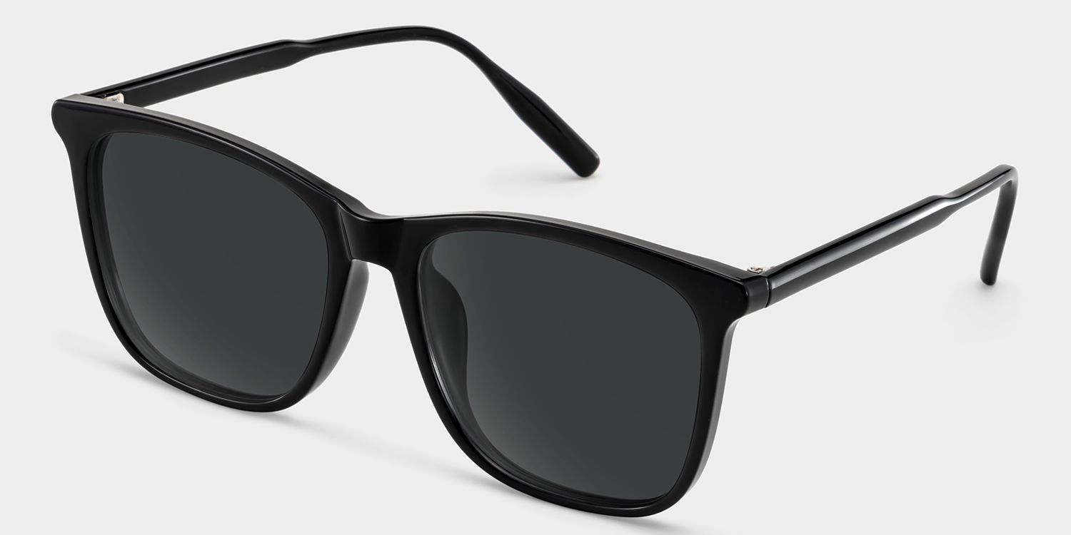 Malika Black Frame Polarized Sunglasses with square Style Online | ZEELOOL3