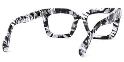 Keisa Square Black Marble Glasses4