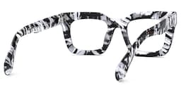 Keisa Square Black Marble Glasses4