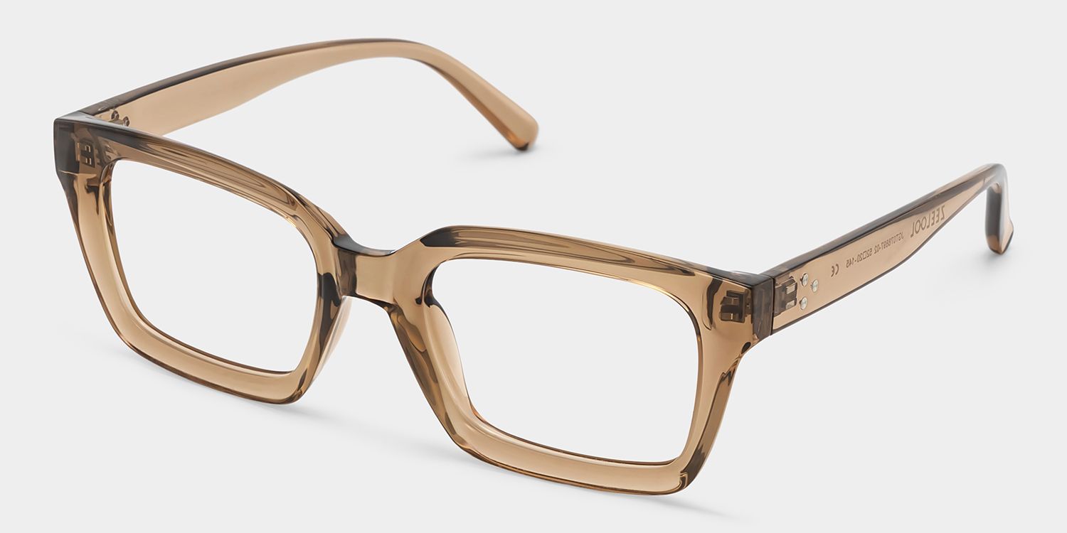 Grover Rectangle Eyeglasses and Beige Color Frames3