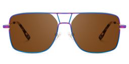 Bowdry Aviator Iridescent Sunglasses0