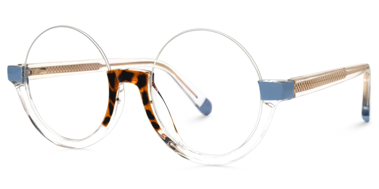 Cheril Round Clear Glasses1