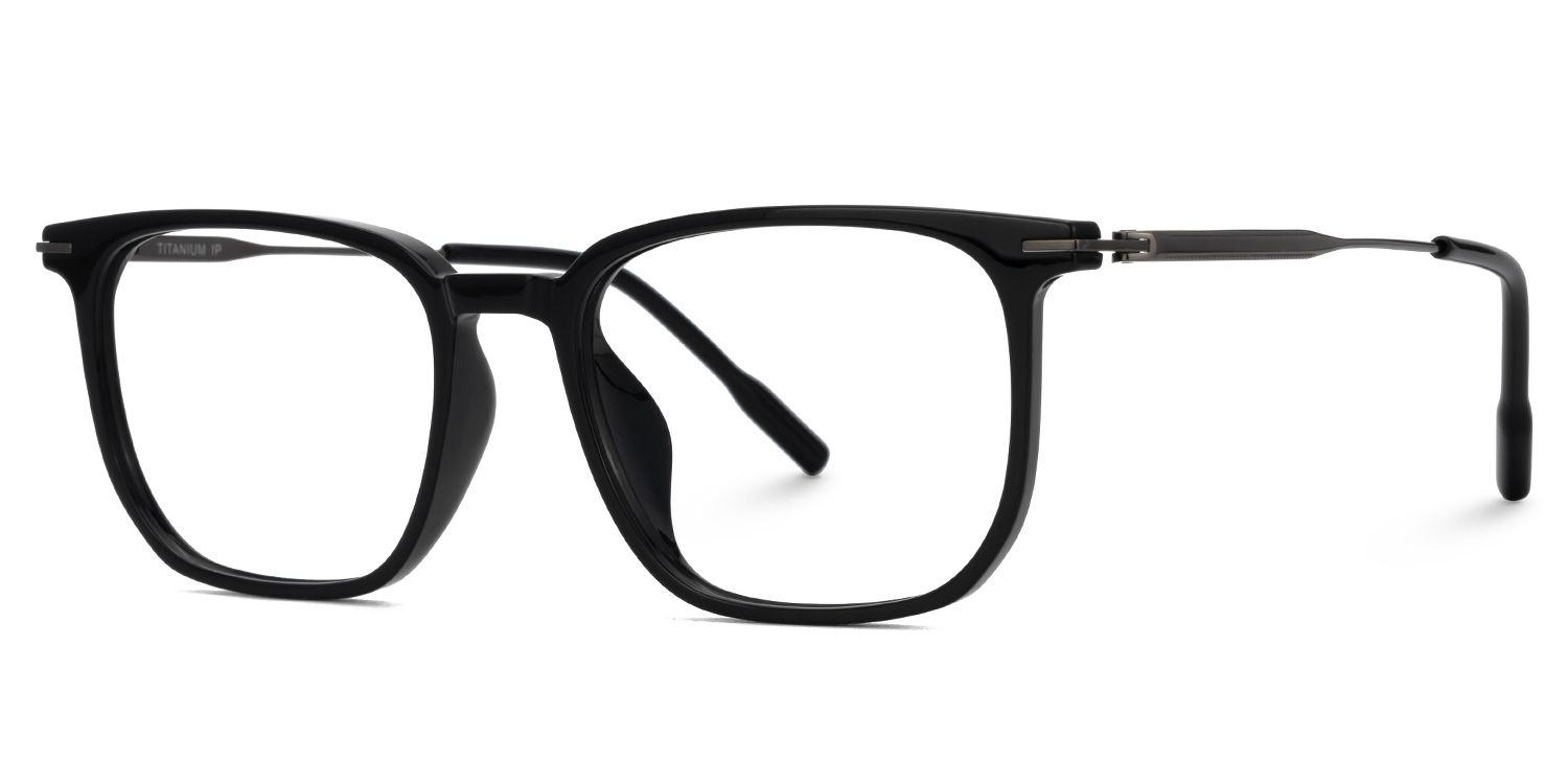 Varlox Black Rectangle Frame Glasses Online | Zeelool Optical1