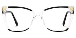 Shelia Butterfly Black Crystal Glasses1