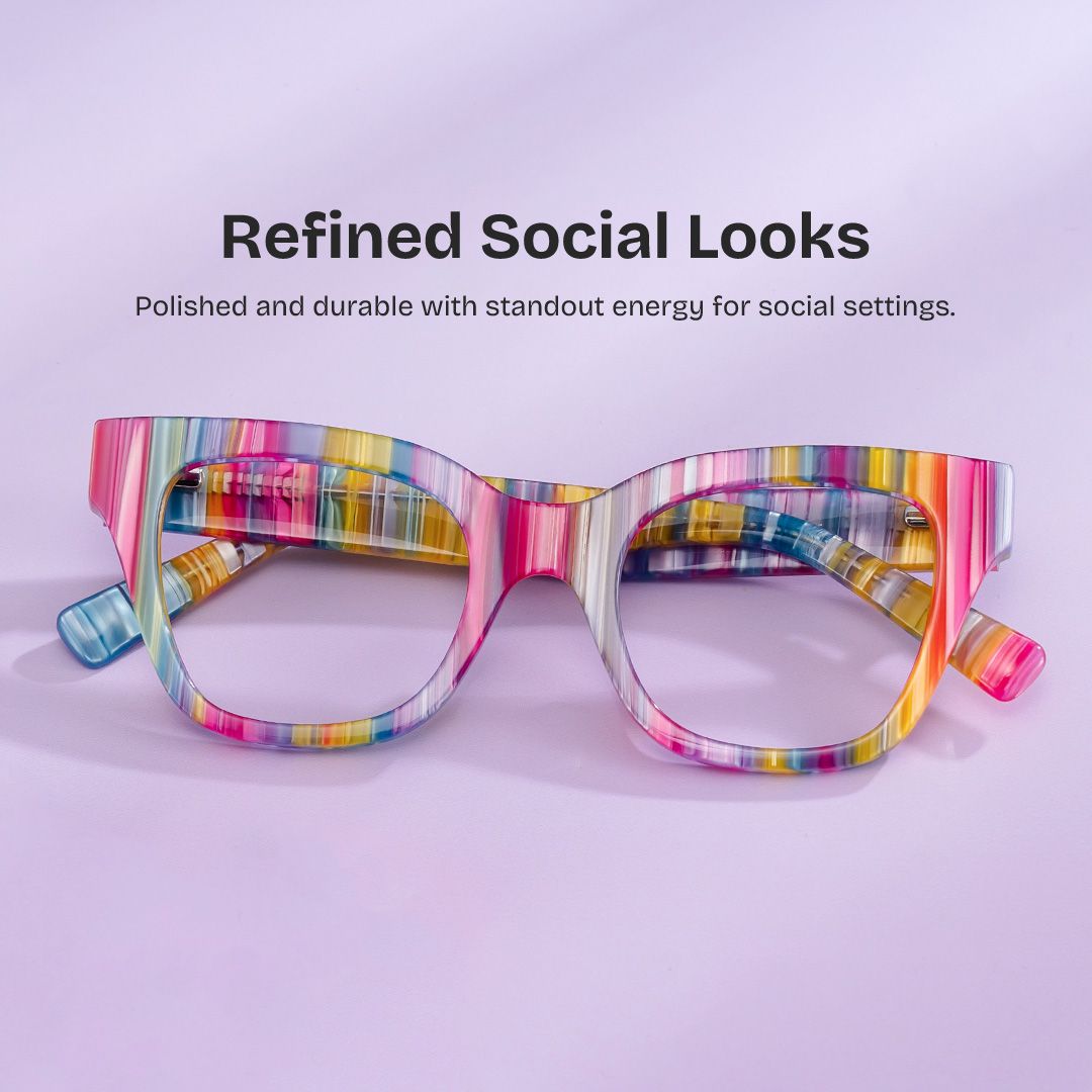 Nereyda Candy Color Eyeglasses Skittles | Zeelool4