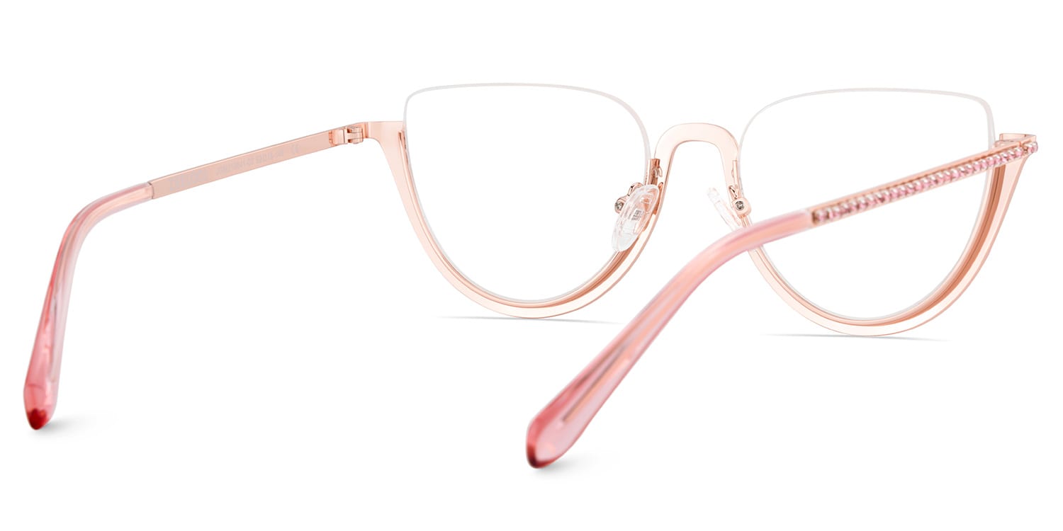 Sparkle Cateye Pink Glasses6