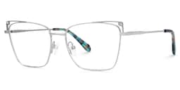 Loraine Rectangle Silver Glasses1