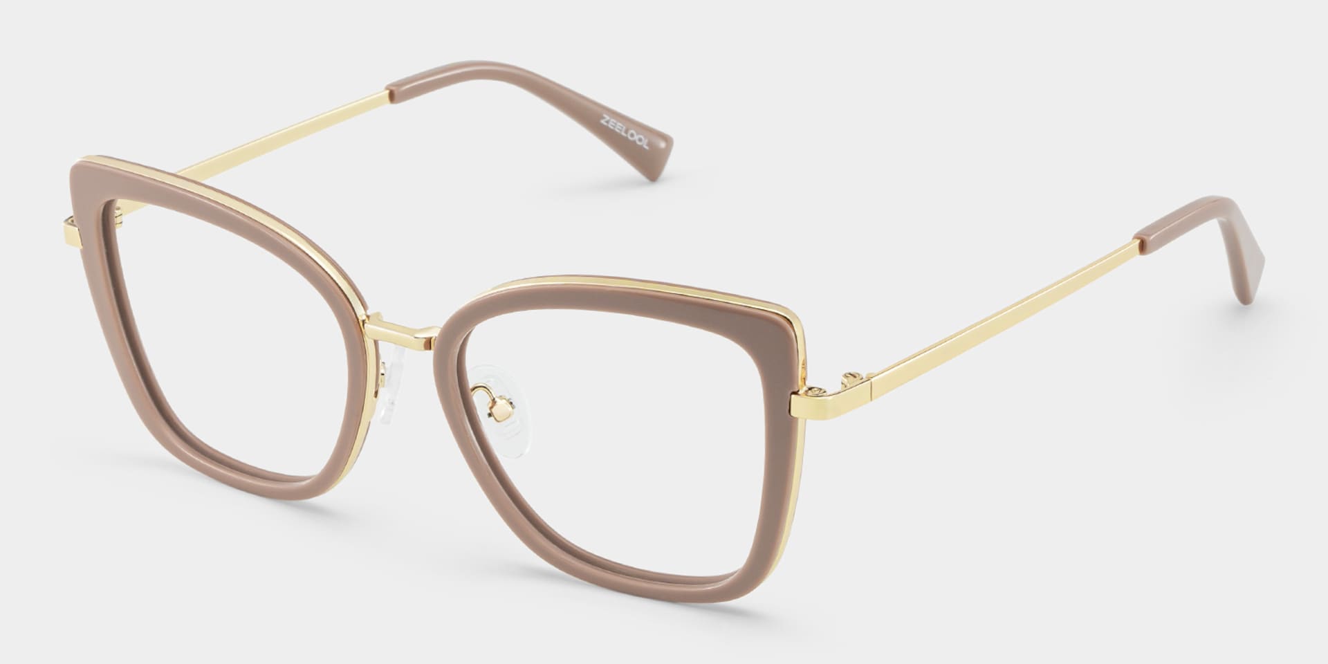 Leila Champagne Frame Glasses with Butterfly Frame Online | ZEELOOL5
