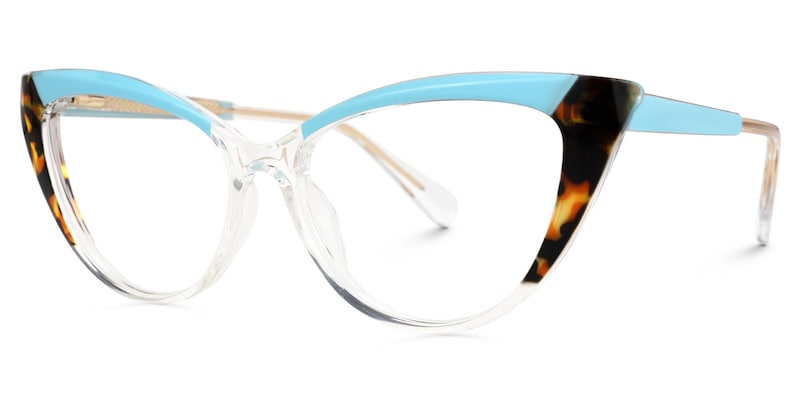 Cateye Sawida Two-Tone Glasses deals -Zeelool Glasses1