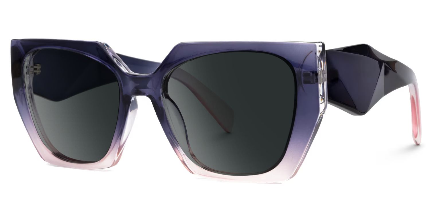 Sileidy Rectangle Style Purple-Pink Frame Sunglasses | ZEELOOL1
