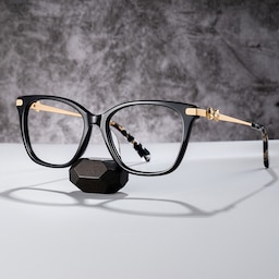 Suzy Rectangle Black Glasses0