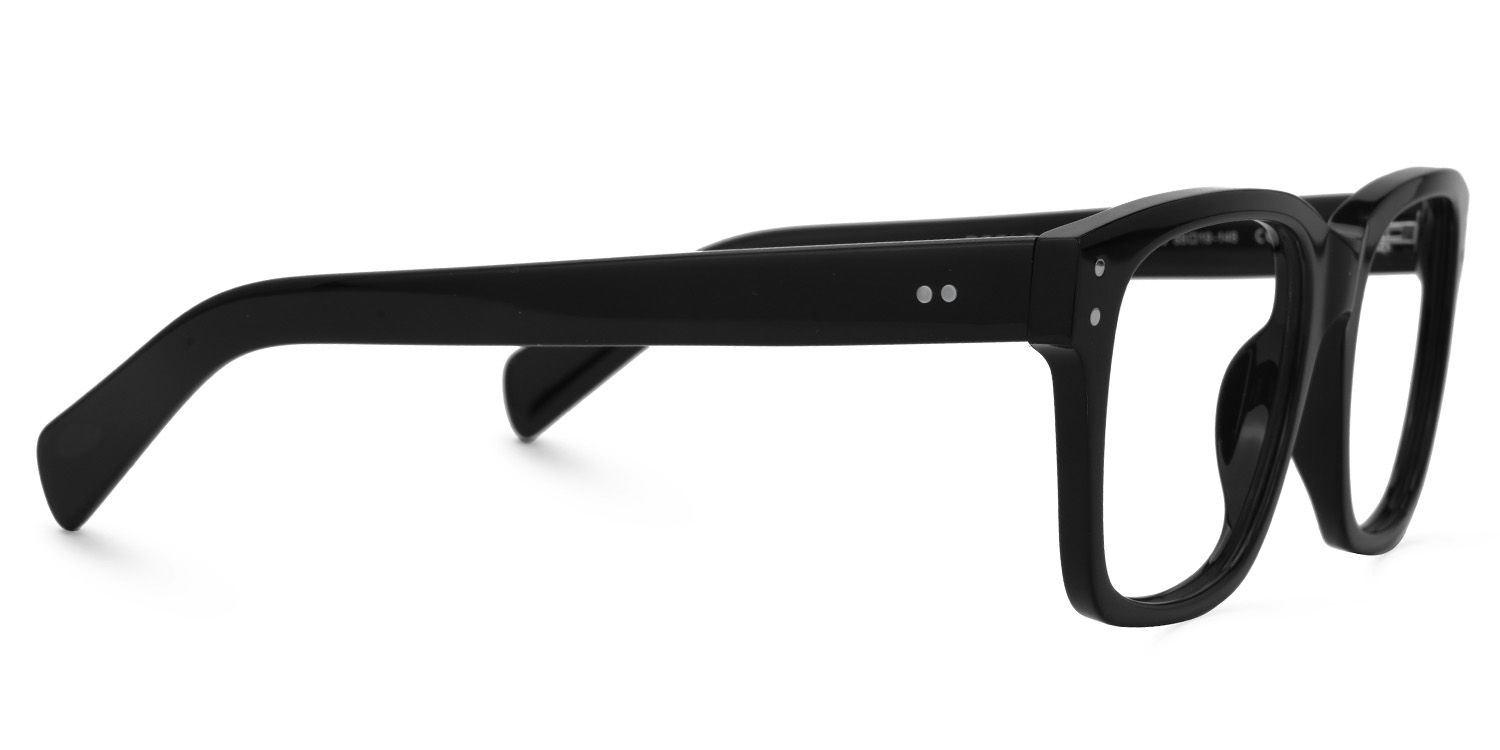 Fussell Square Black Full-Frame Glasses | Zeelool2