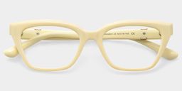 Quincy White Cat-eye Glasses2
