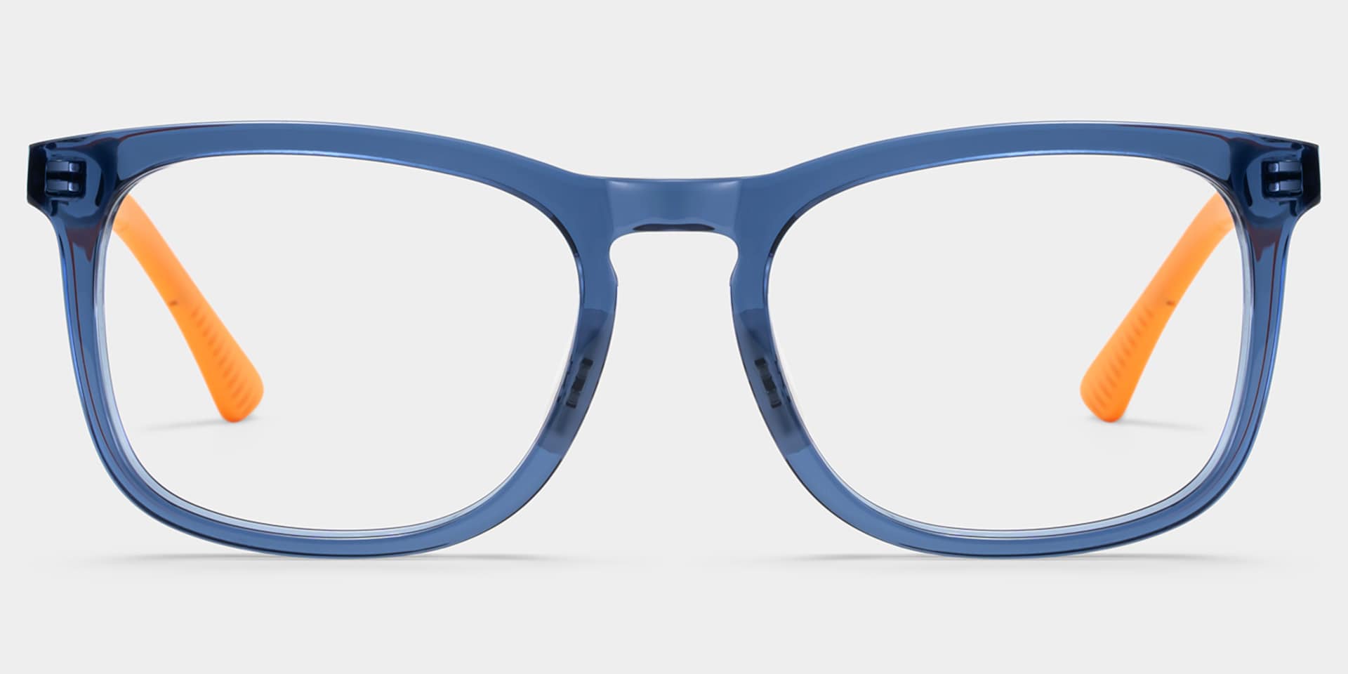 Glide Dark Blue Frame Glasses with Square Frame Online | ZEELOOL0